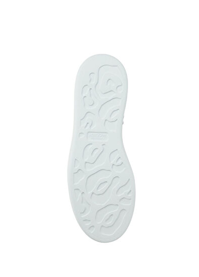 Oversized Beyaz Kadın Deri Sneaker - Görsel 7