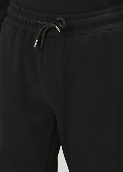 Beymen Collection Siyah Paçası Ribanalı Interlock Eşofman Altı - 4