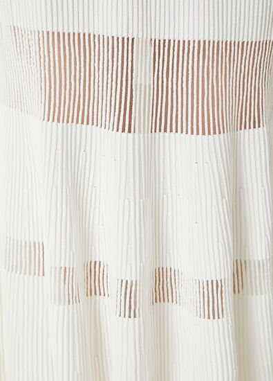Beymen Club White Midi Knit Dress - 5