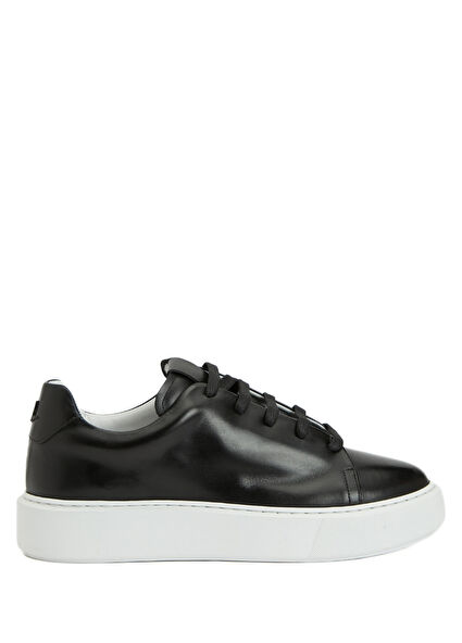 Siyah Kadın Deri Sneaker