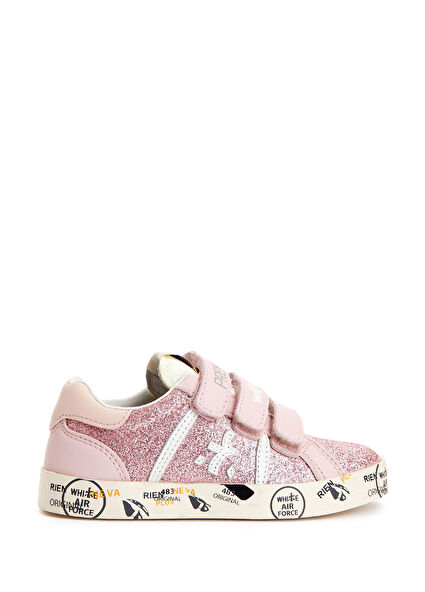 Andy Pembe Kız Çocuk Deri Sneaker
