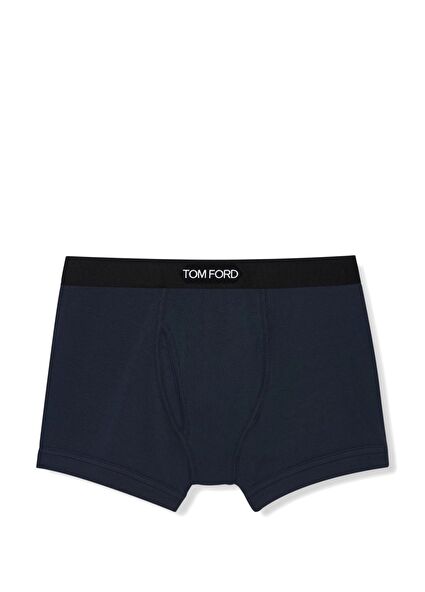 Lacivert Logo Bantlı Boxer