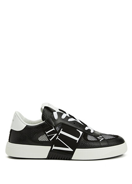 VL7N Siyah Beyaz Erkek Deri Sneaker