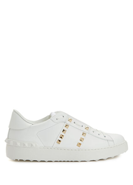 Rockstud Untitled Beyaz Kadın Deri Sneaker