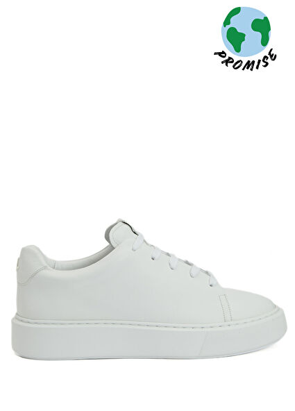 Beyaz Erkek Deri Sneaker
