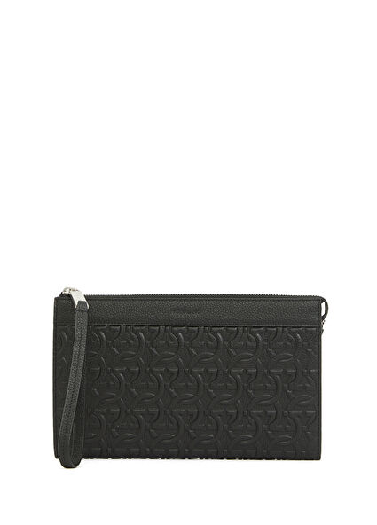 Siyah Erkek Deri El Portföyü