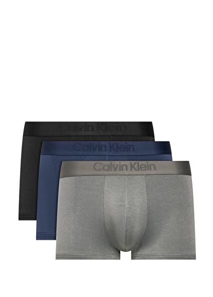 Colorblocked Logolu 3lü Boxer Seti