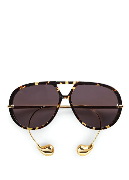 Drop Aviator Kahverengi Gold Kadın Güneş Gözlüğü