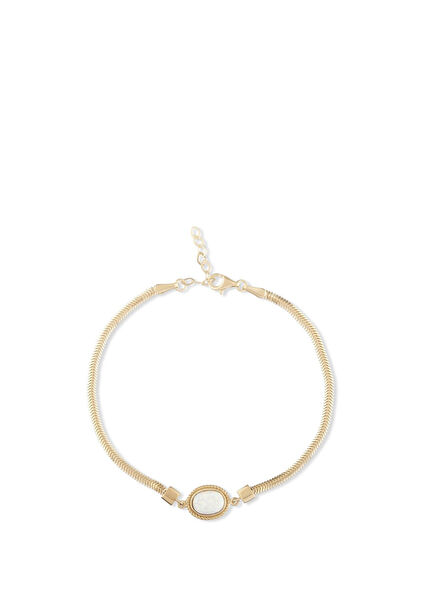 Lovely İtalyan Opal 14 Ayar Kadın Altın Bileklik