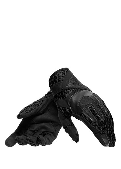 Air-Maze Black Unisex Motosiklet Eldiveni