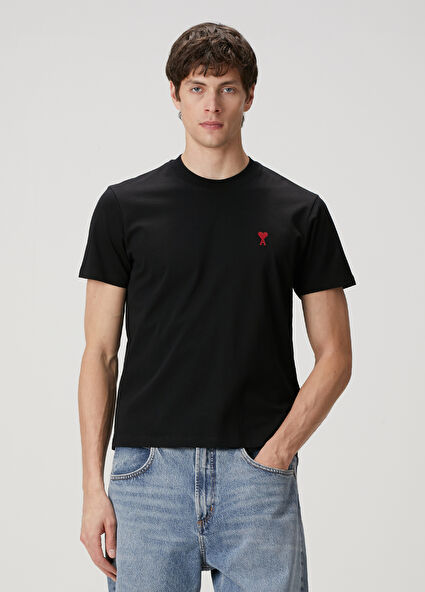 Siyah Organik Pamuk T-shirt