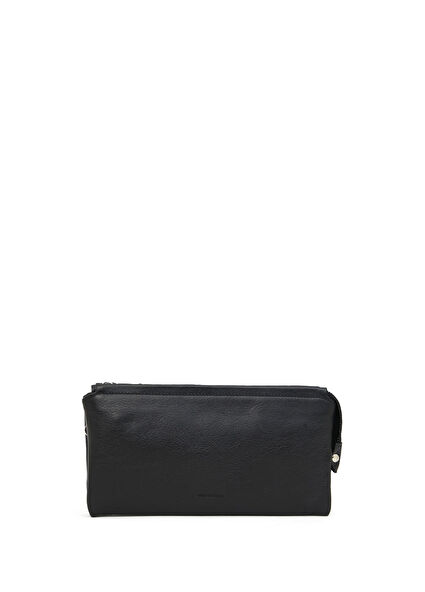 Siyah Erkek Deri Clutch