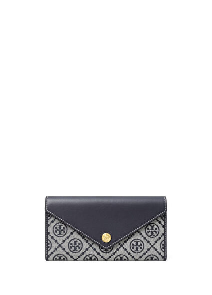 T Monogram Long Lacivert Gri Kadın Kartlık