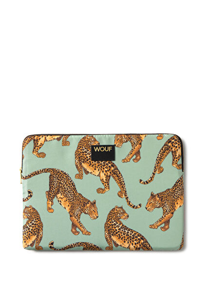 Emerald Leopard Desenli 13" 14" Laptop Kılıfı