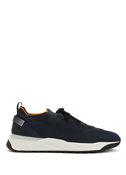Lacivert File Dokulu Erkek Sneaker