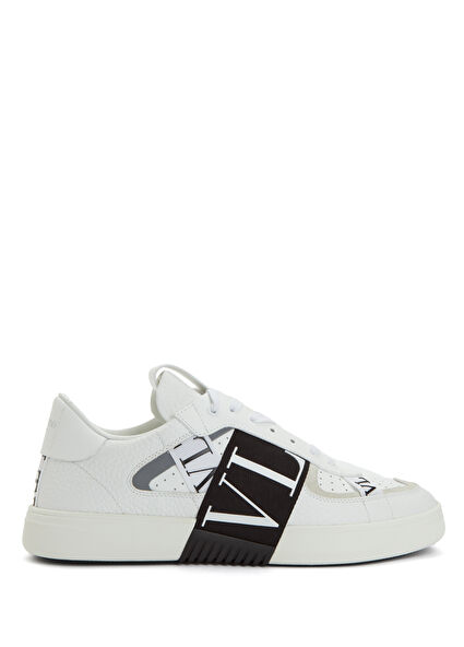 VL7N Siyah Beyaz Erkek Deri Sneaker