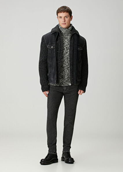 Slim Fit Gri Jean Pantolon