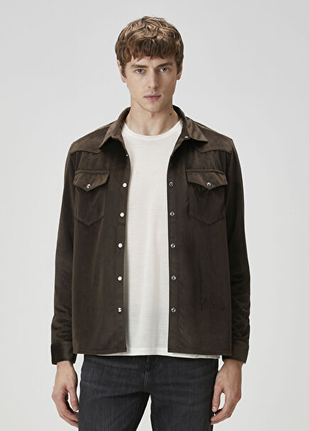 Regular Fit Andres Zigzag Print Outer Shirt