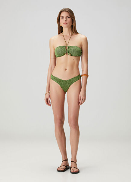 Yeşil Simli Bikini Takımı