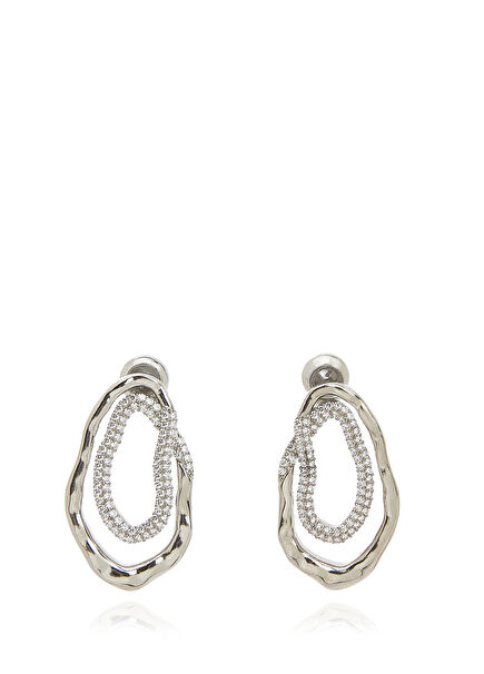 Women's Amorphous Earrings With Zircon Stones