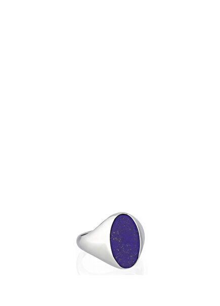 Infinity Lapis Lazuli Taşlı Mühür 925 Ayar Gümüş Yüzük
