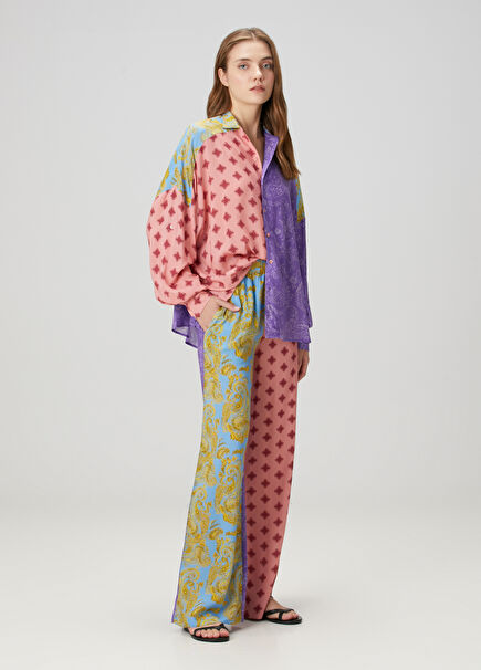 Şal Desenli Pantolon