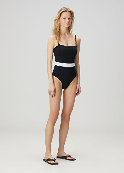 Steph Black White Swimsuit