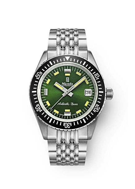 Antarctic Diver Green Date 32053A04 Steel Men's Wristwatch