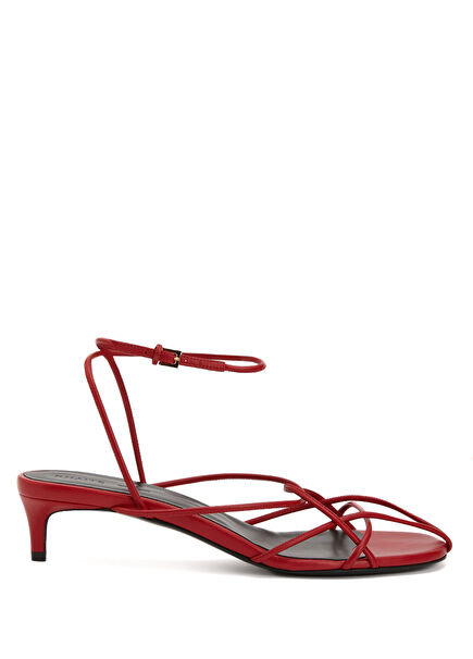 Loulou Kırmızı Kadın Deri Sandalet