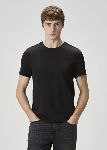 Brasse Black Short Sleeve Sweater