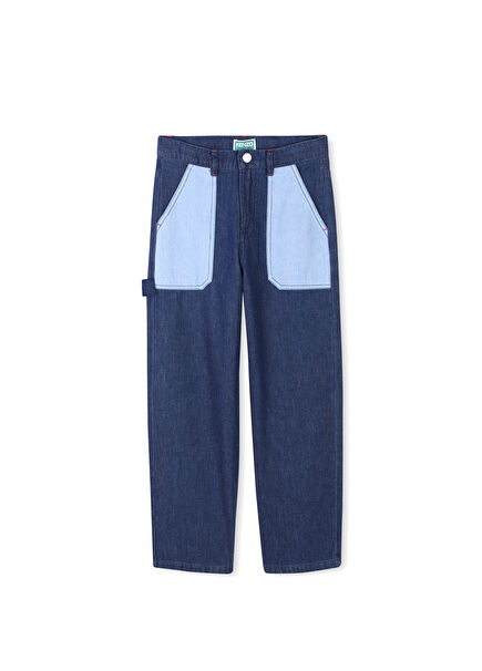 Koyu Mavi Erkek Çocuk Jean Pantolon