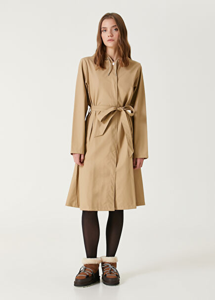 A Line Long Sand Raincoat