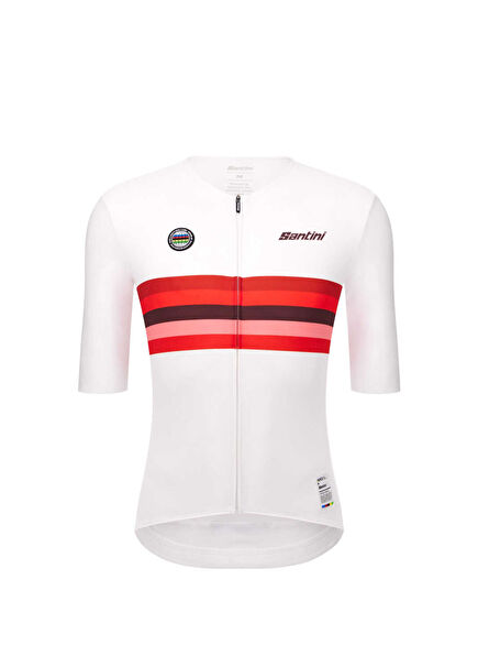 UCI World Champion Japan Beyaz Kısa Kollu Unisex Bisiklet Forması