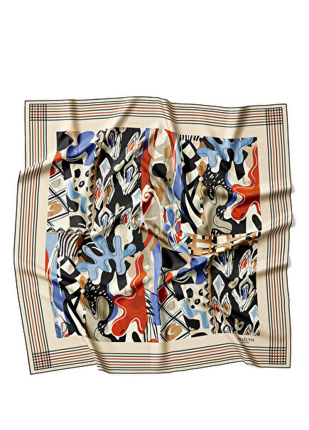 Urban Mosaic Twill İpek Kadın Eşarp 