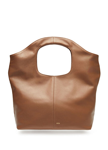 Aura Grande Tan Leather Women's Shoulder Bag
