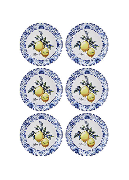 Odore Di Limone Seramik 6'lı Servis Tabağı Seti