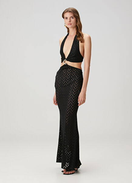 Diva Black Maxi Lace Dress