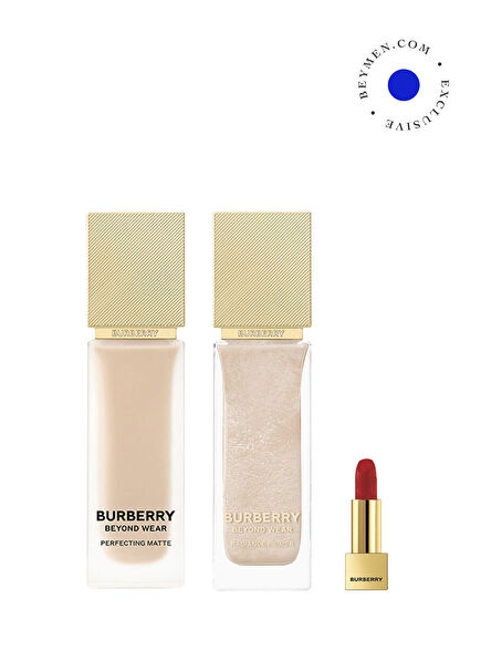 Beyond Wear Perfecting Matte Foundation Cool 30 + Beyond Wear Radiance Primer + Mini Lipstick Women's Makeup Set