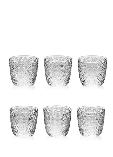 Sixties Şeffaf Cam 6'lı Bardak Seti