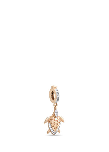 S'Charm Kaplumbağa Pırlantalı 14 Ayar Altın Unisex Charm