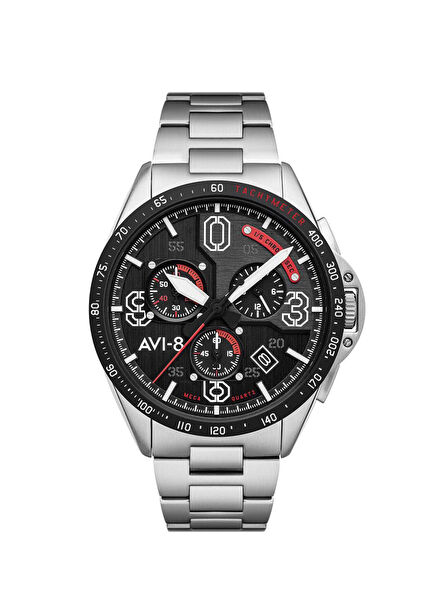P-51 Mustang Blakeslee Chronograph AV-4077-11  VK68 Metalik Gri Çelik Erkek Kol Saati