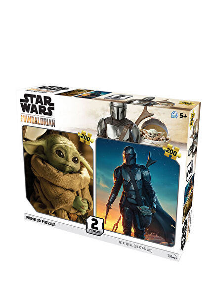 Star Wars The Mandalorian 200 Piece 3D Double Puzzle