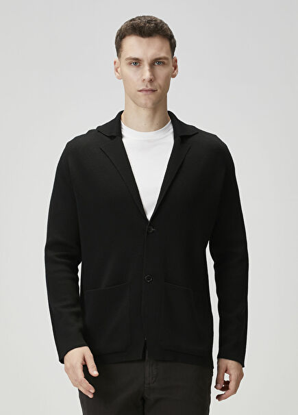 Autry Black Wool Knit Jacket