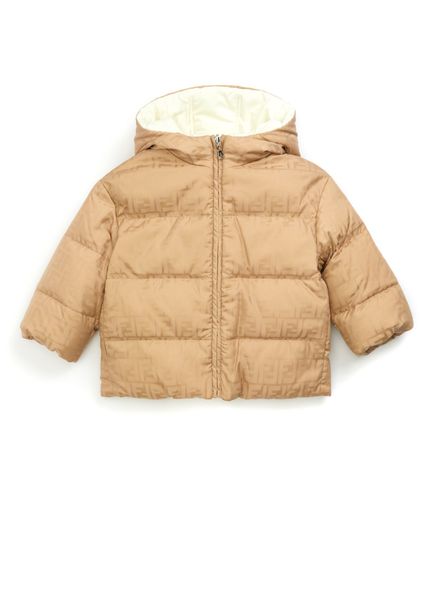 Beige Reversible Unisex Kids' Coat