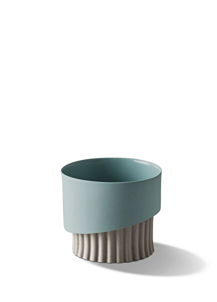 Corinth Stone Aqua Porcelain Ice Cream Bowl