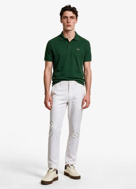 Beyaz Slim Fit Erkek Chino Pantolon