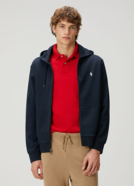 Navy Blue Hooded Sweatshirt