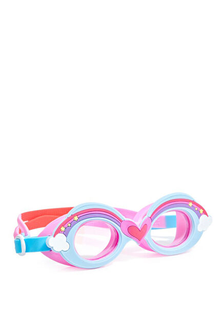 Hearts And Rainbows Blue Girls' Swim Goggles