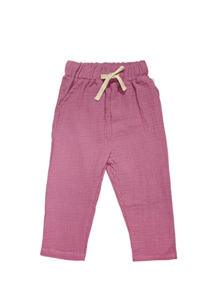 Müslin Fuşya Pantolon 