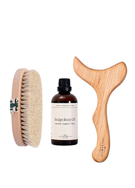  Body Shaper Kit At Kılı Vücut Fırçası + Şekillendirici Vücut Yağı + Vücut Masaj Aleti Seti